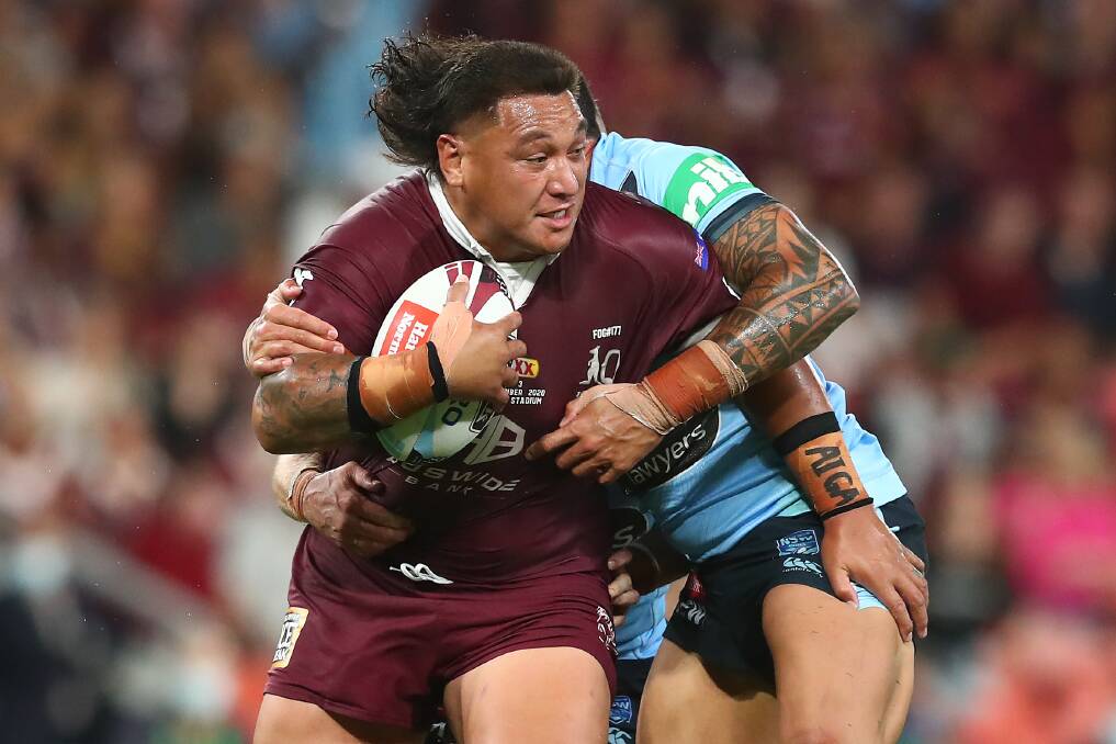 The return of Maroons prop Josh Papalii is expected to shore up Queensland's defence. Picture: Getty Images