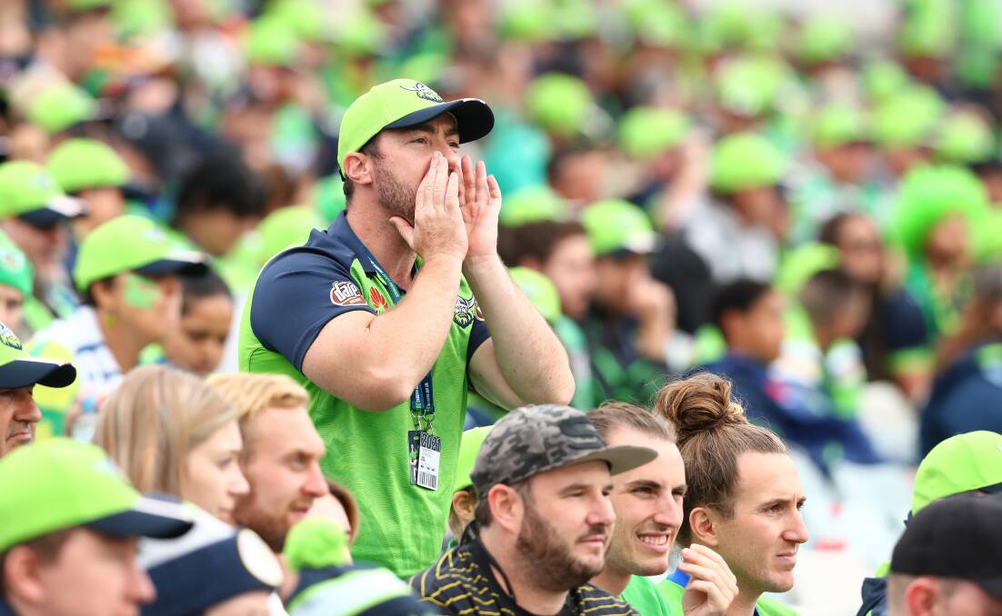 BOO: Raiders fans won't have much nice to shout about if the NRL's proposed conference system eventuates. Picture: Keegan Carroll
