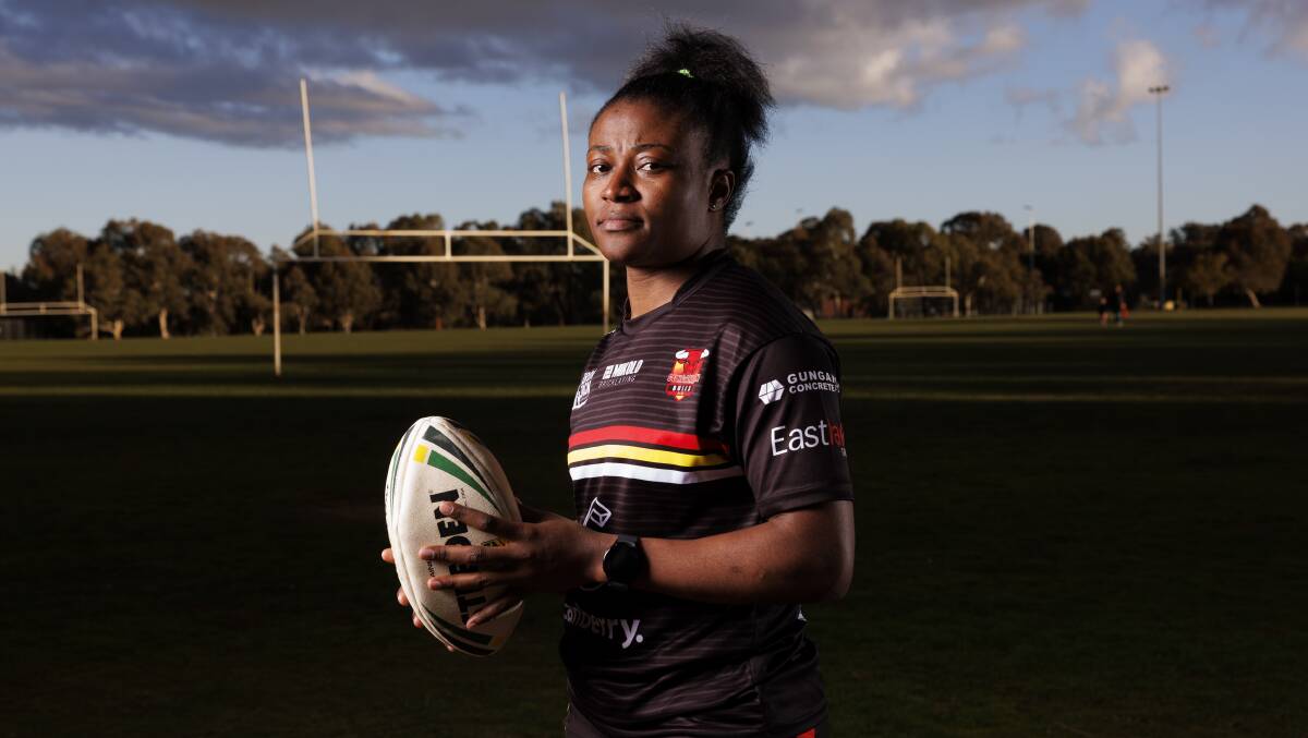 Gaelle Noelle Alakame Anzong faced prison if she returned to Cameroon after the Gold Coast Games. Picture by Keegan Carroll