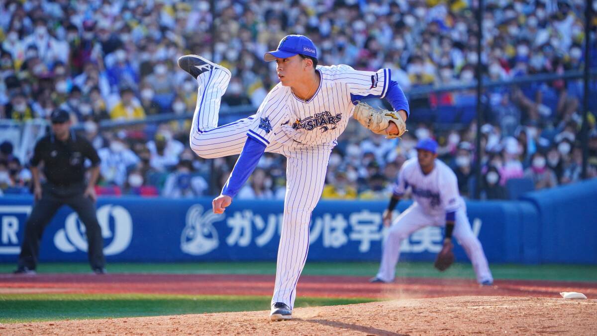 Baystars pitcher Taisei Irie will join the Cavalry for the first half of the ABL season. Picture Yokohama Baystars