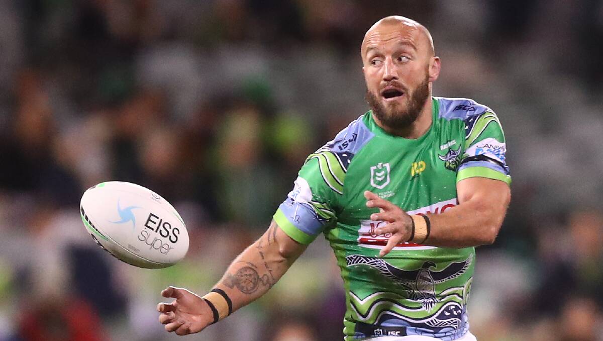Josh Hodgson was named as the Raiders' starting hooker against Manly. Picture: Getty Images