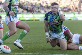 Raiders star Hudson Young is hopeful of an Origin recall. Picture by Gary Ramage