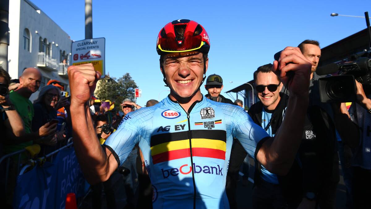Belgian cyclist Remco Evenepoel has won the men's road race at the world championships in Wollongong on Sunday. By Getty Images