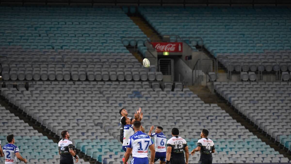 The NRL faces an uncertain future with empty grandstands the first step.