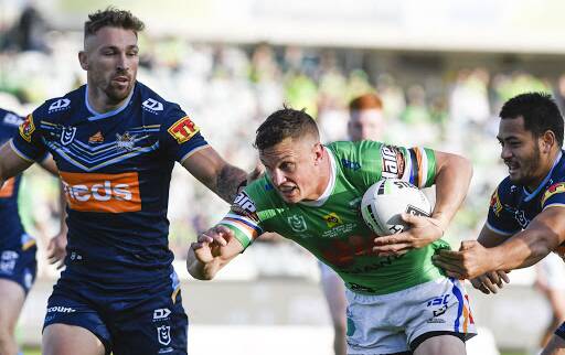 Canberra Raiders coach Ricky Stuart wants to turn Jack Wighton into a representative five-eighth. Picture: Dion Georgopoulos