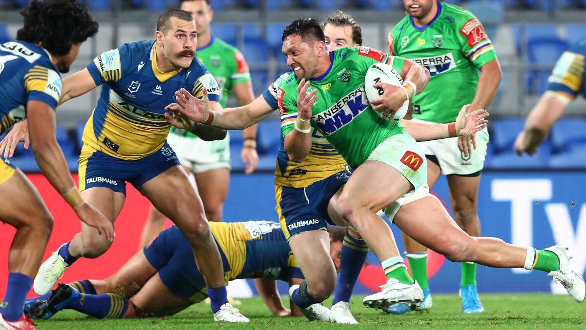 Raiders winger Jordan Rapana says beating the Eels was a massive win in the context of their season. Picture: Getty Images
