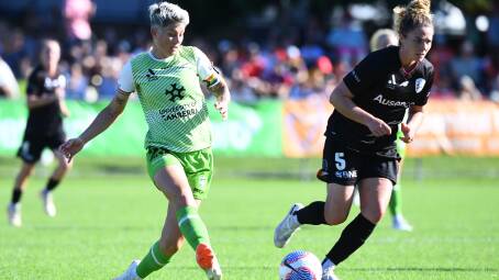 Michelle Heyman has equalled Sam Kerr's season goal-scoring record in Canberra's 2-1 win. Picture Getty Images