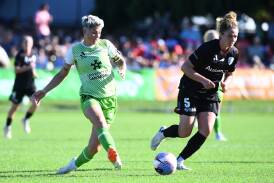 Michelle Heyman has equalled Sam Kerr's season goal-scoring record in Canberra's 2-1 win. Picture Getty Images