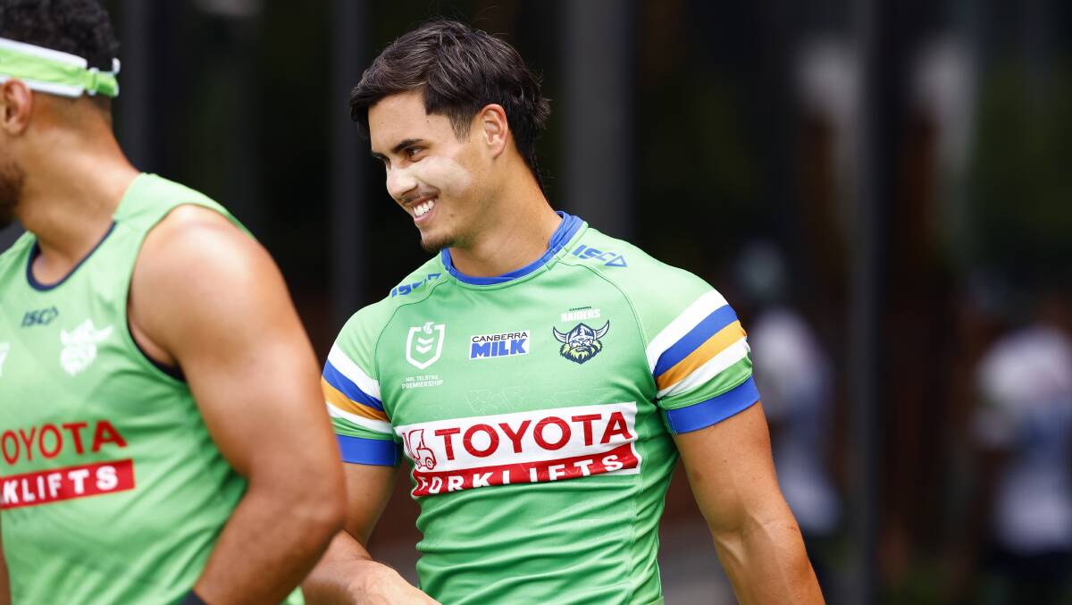Raiders recruit Kaeo Weekes has been named at five-eighth for their first trial. Picture by Keegan Carroll