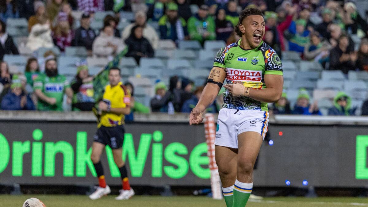 Ata Mariota scored his first NRL try. Picture by Gary Ramage