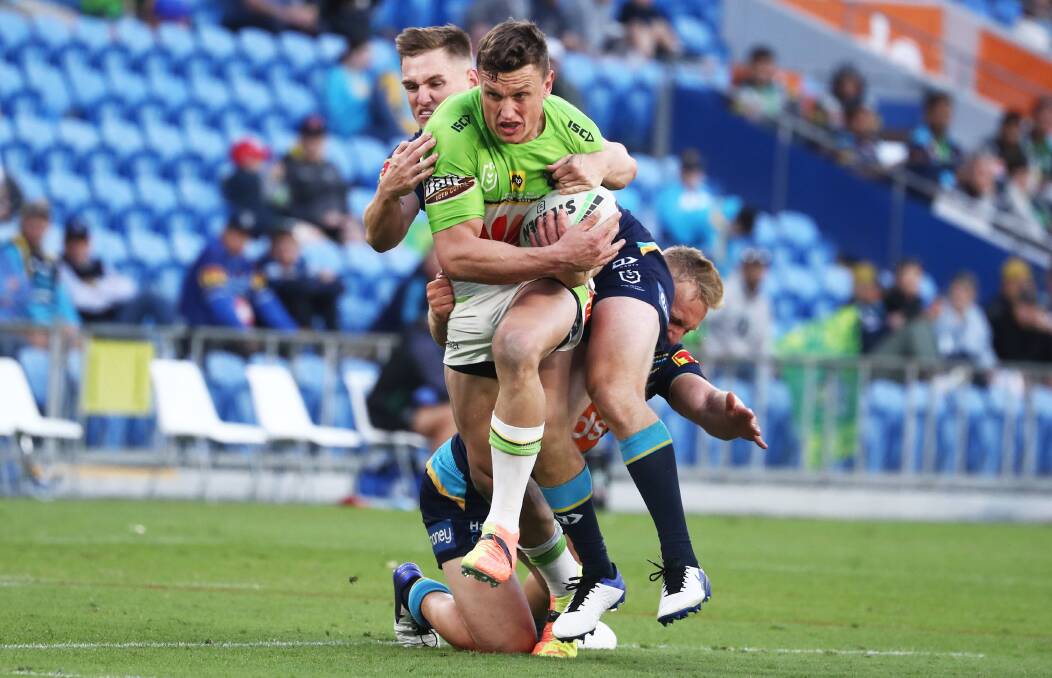 Raiders five-eighth Jack Wighton wanted to get his hands on the ball more. Picture: NRL Imagery