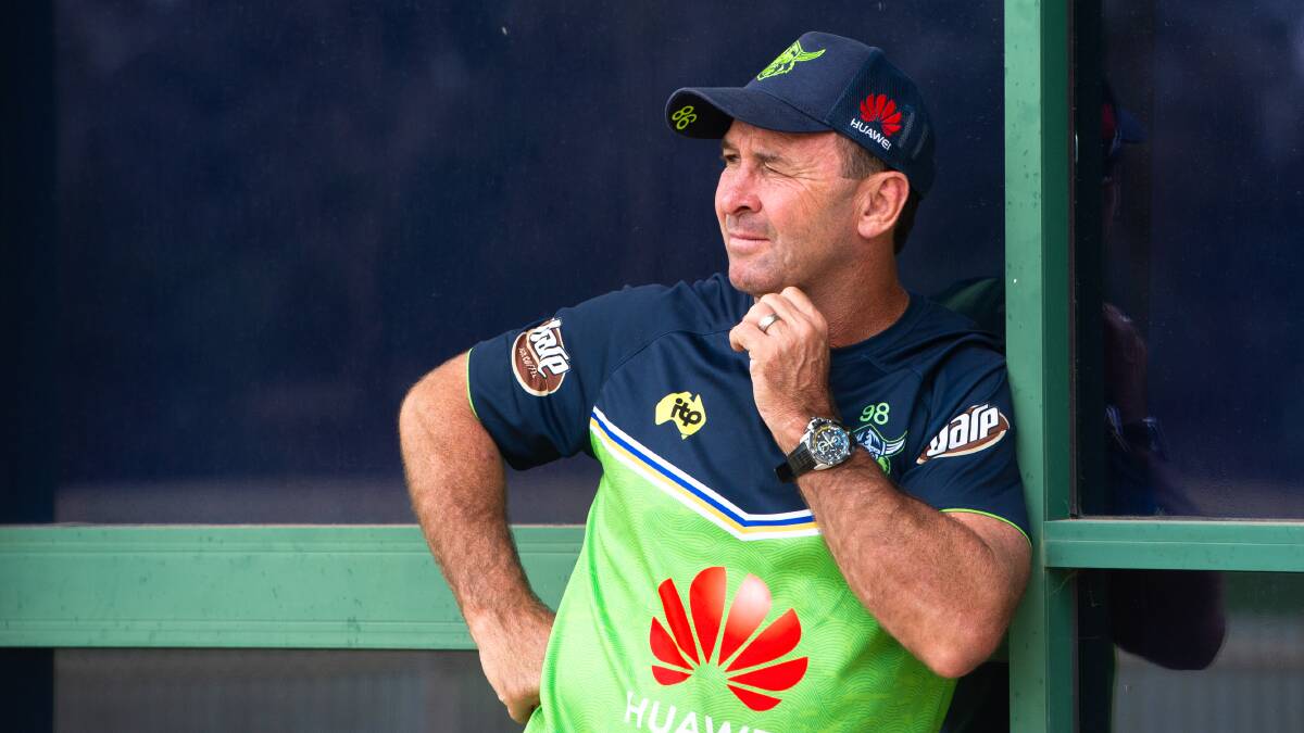 Raiders coach Ricky Stuart says the Nines is at the wrong time of the year. Which is why he won't take it seriously. Picture: Elesa Kurtz