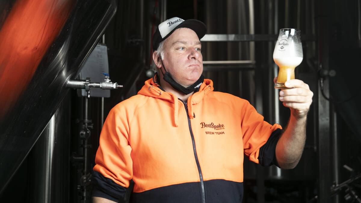 BentSpoke brewer Richard Watkins is a two-time Australian champion brewer. Picture: Keegan Carroll