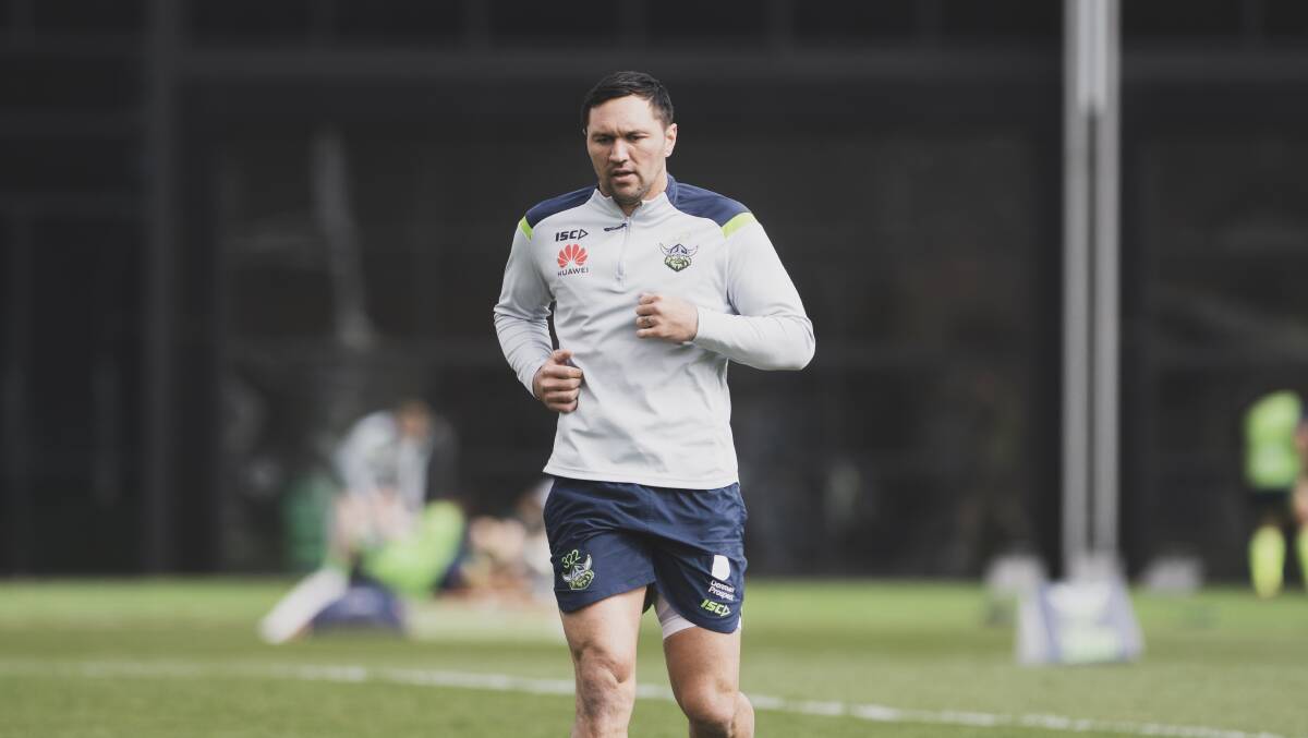 Raiders winger Jordan Rapana is in isolation as well. Picture: Dion Georgopoulos