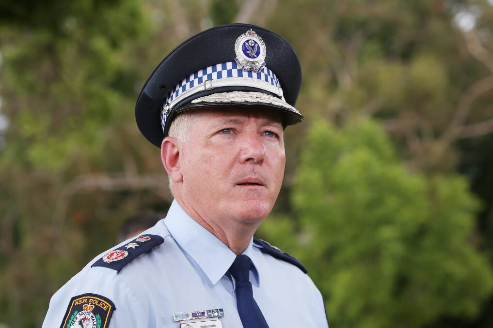 NSW Police commissioner Mick Fuller is being brought onto the ARL Commission to help improve player behaviour. Picture: Getty Images
