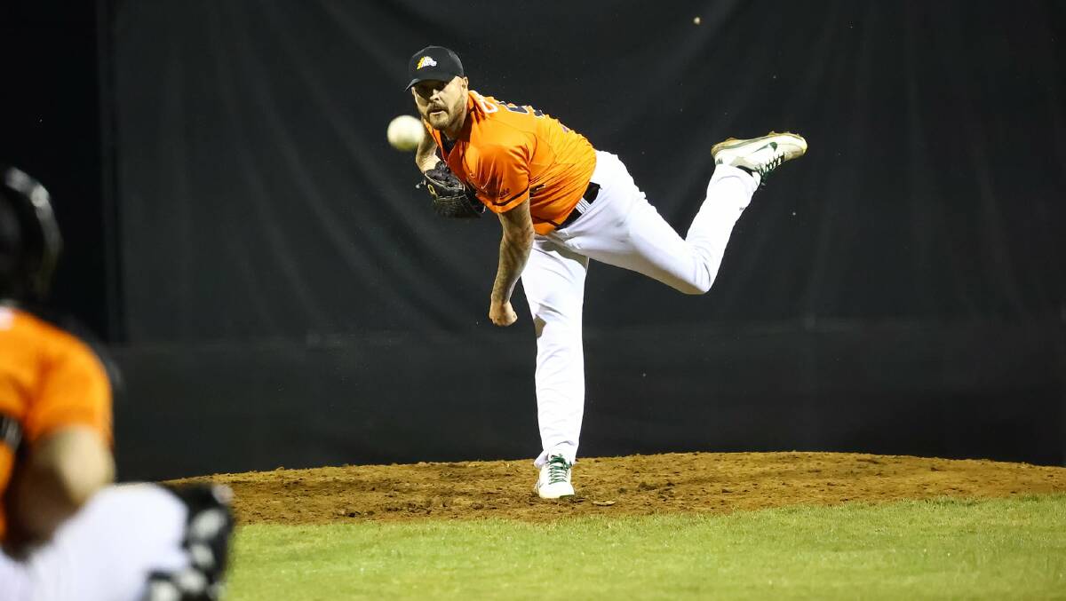 Cavalry pitching coach Travis Blackley wants to be an MLB manager. Picture: David Tate