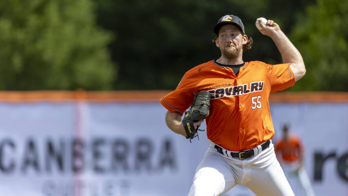 Cavalry starting pitcher Kevin McGovern got the home team's only win of the series. Picture by Gary Ramage