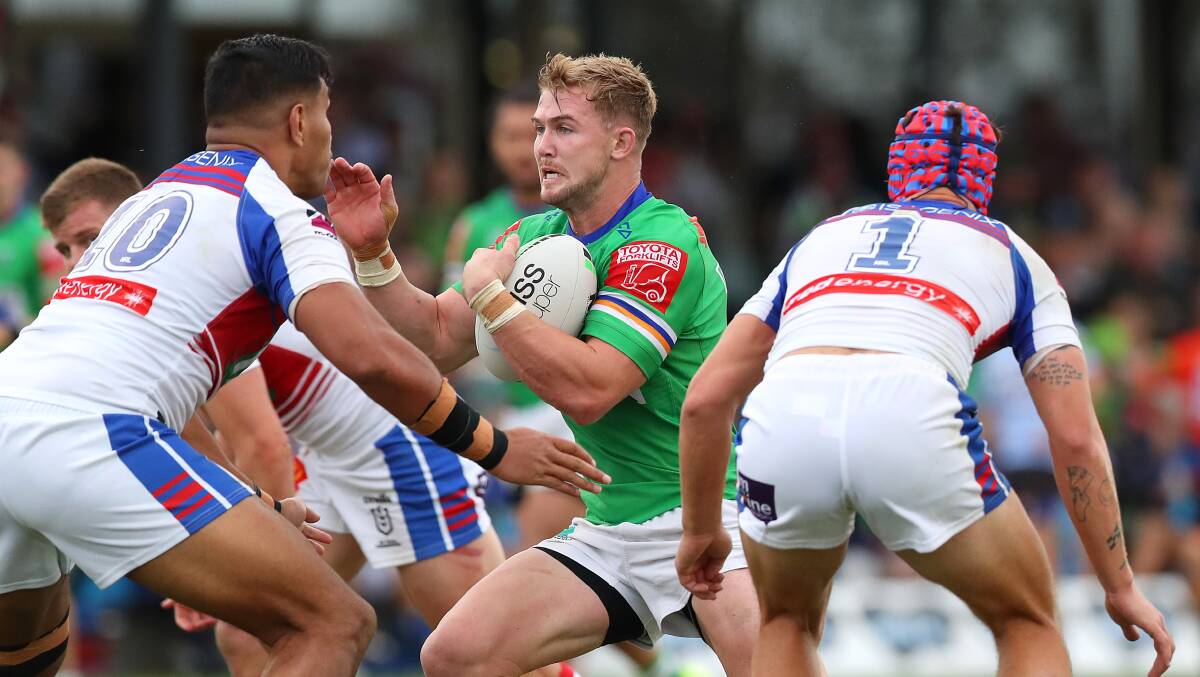 Raiders coach Ricky Stuart says the pressure is on Newcastle in the battle for the top eight. Picture: Getty Images