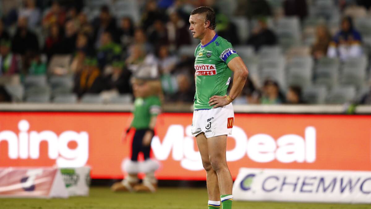 Raiders five-eighth Jack Wighton says their restructured attack isn't the problem. Picture: Keegan Carroll