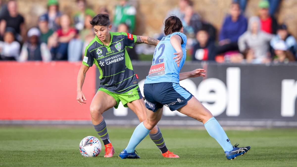 Canberra striker Michelle Heyman wants to play Sydney FC again. Picture: Sitthixay Ditthavong