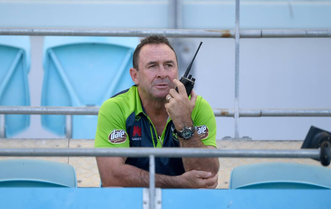 Raiders coach Ricky Stuart is ready to return to the training paddock. Picture: NRL Imagery