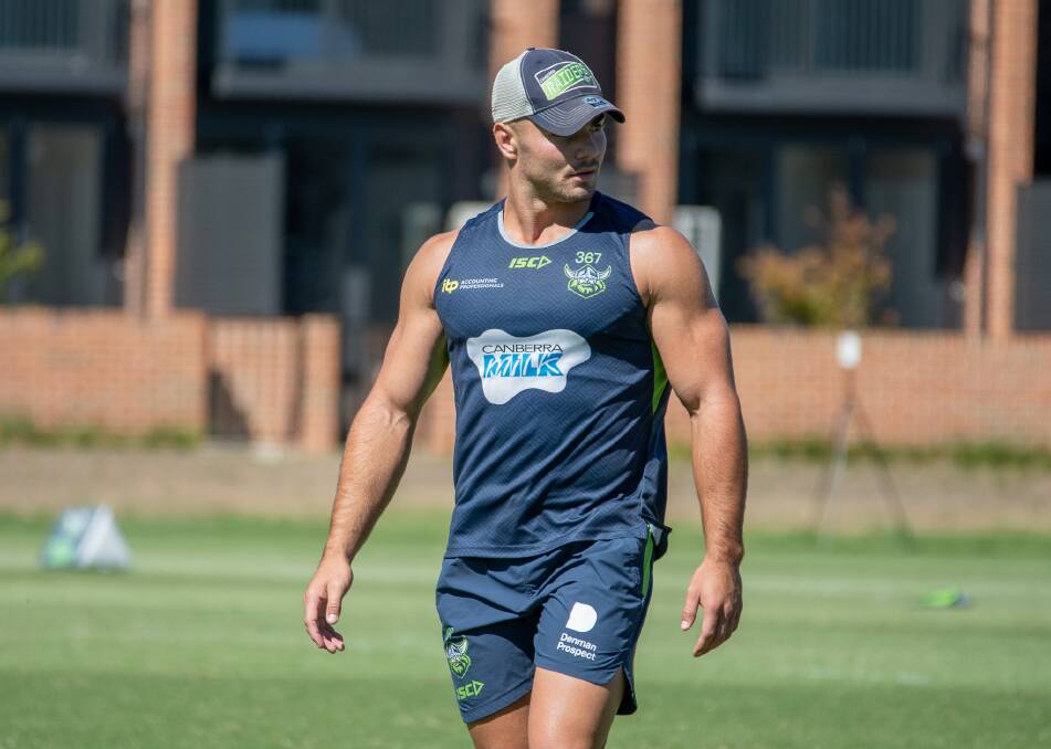 Harley Smith-Shields is one of three young Raiders backs vying for a round one spot - if Jarrod Croker's not fit. Picture: Raiders Media