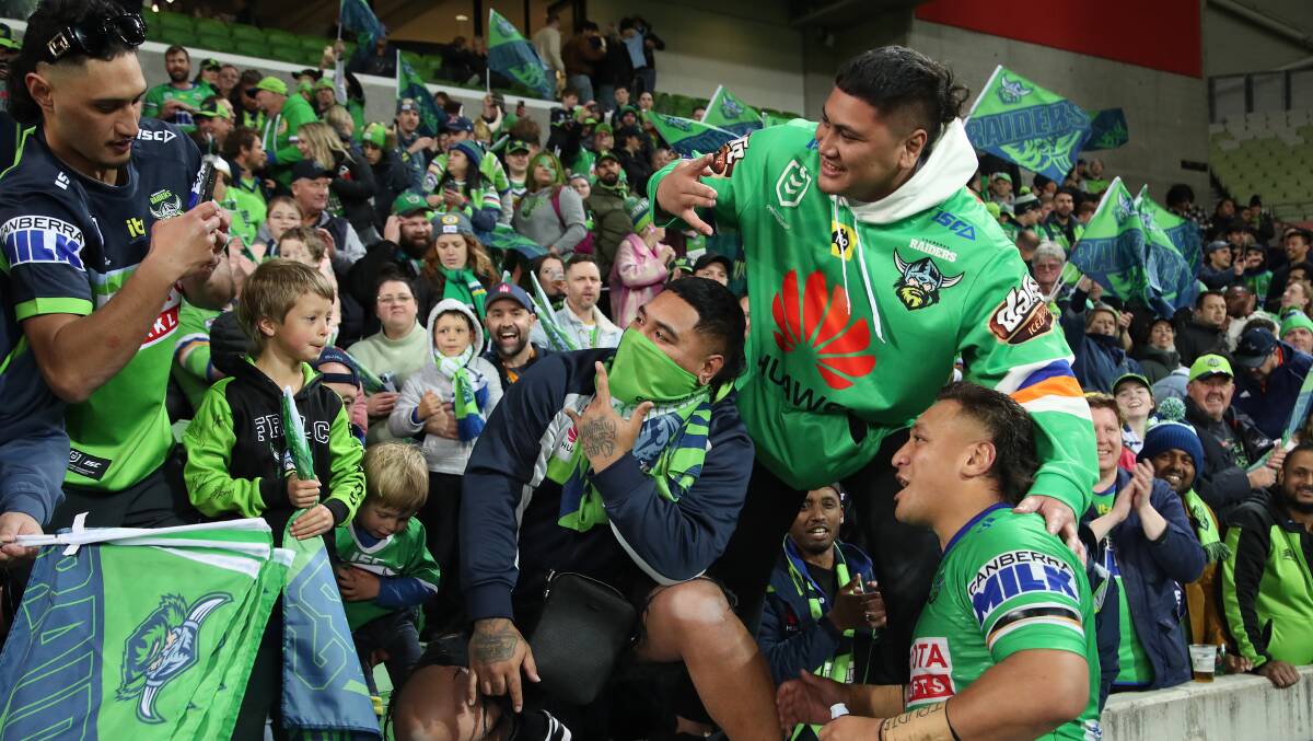 Raiders prop Josh Papalii is a chance of winning his fifth Meninga Medal. Picture by Getty Images