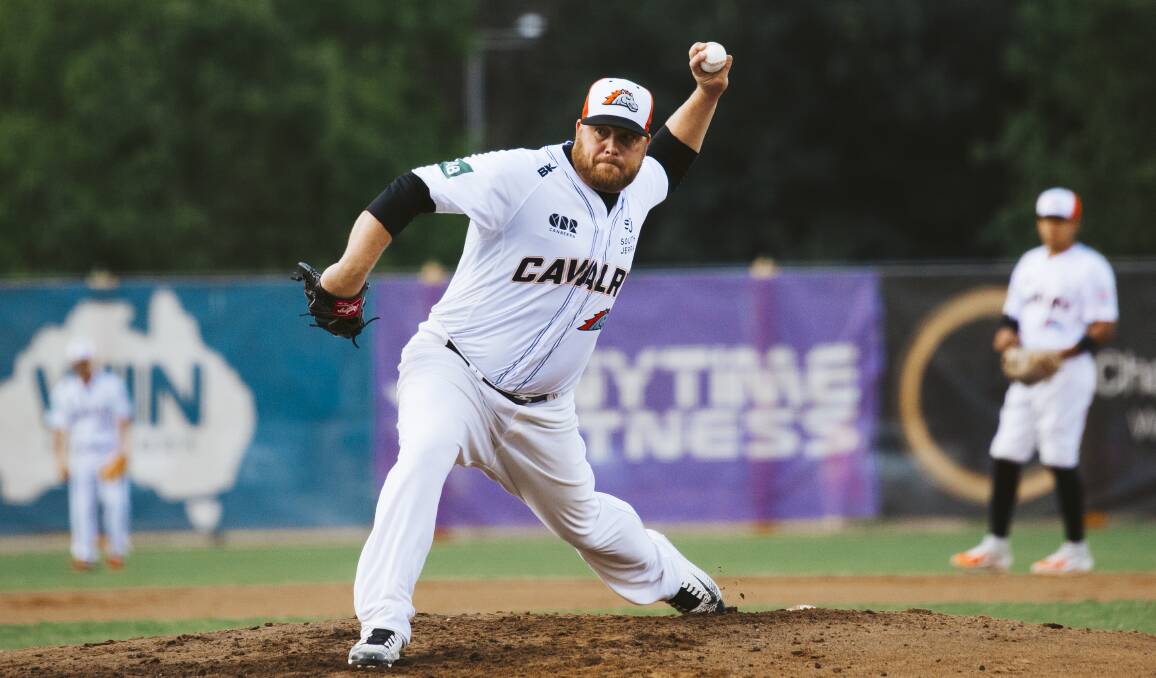 Cavalry starting pitcher Frank Gailey was excellent in his return from a slight injury. Picture: Jamila Toderas