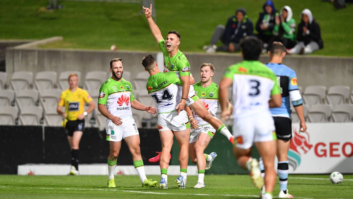 The Raiders will play the Sharks again in a knock-out final at Canberra Stadium. Picture: NRL Imagery