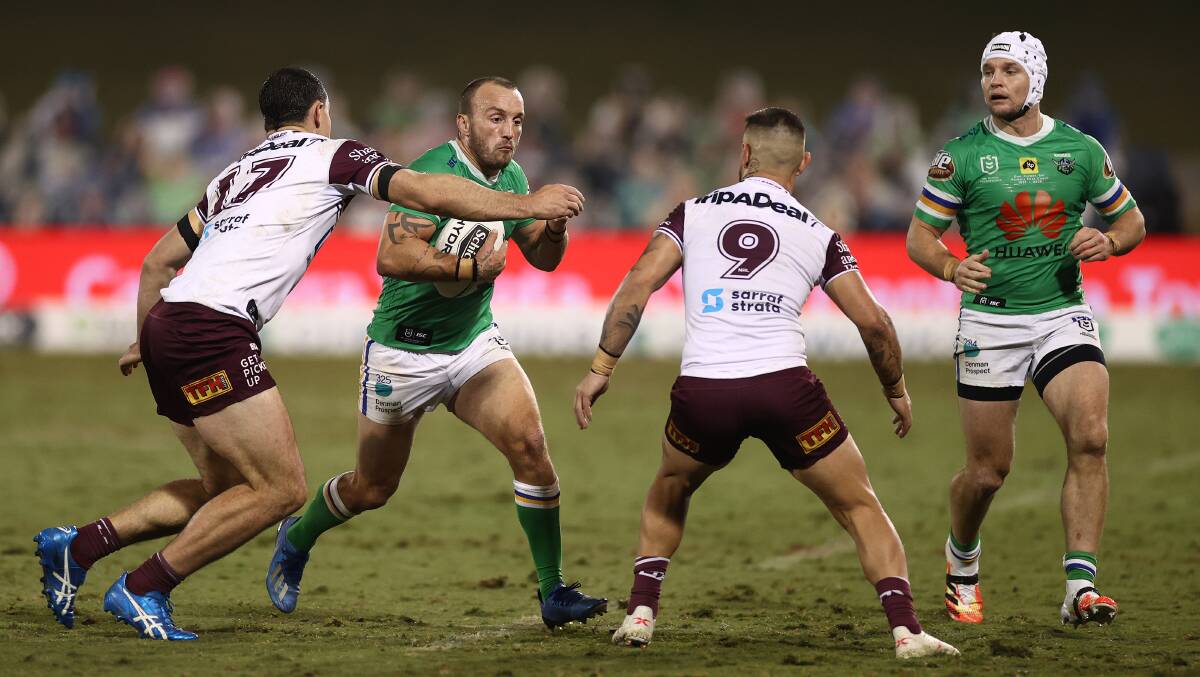 The Raiders-Manly game could be part of a Newcastle double header. Picture: Getty Images