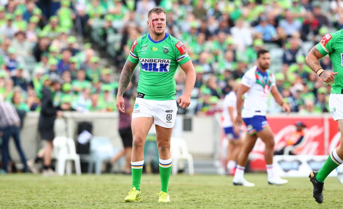 Raiders prop Ryan Sutton says the Warriors were the perfect preparation for the Titans' pack. Picture: Keegan Carroll