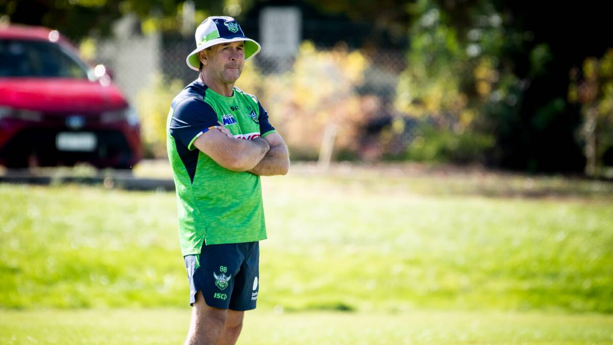 Raiders coach Ricky Stuart has sprayed the "muppets" who criticised his decision to rest Jarrod Croker. Picture by Elesa Kurtz