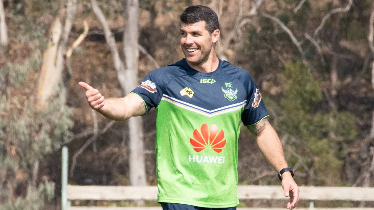 Michael Ennis's time in lime green has come to an end, taking up a similar role with Parramatta. Picture: Raiders Media