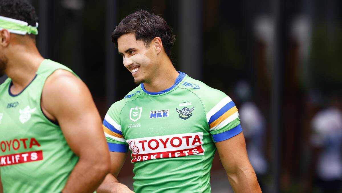 Raiders recruit Kaeo Weekes is one of the contenders for the No.6 jersey for round one. Picture by Keegan Carroll