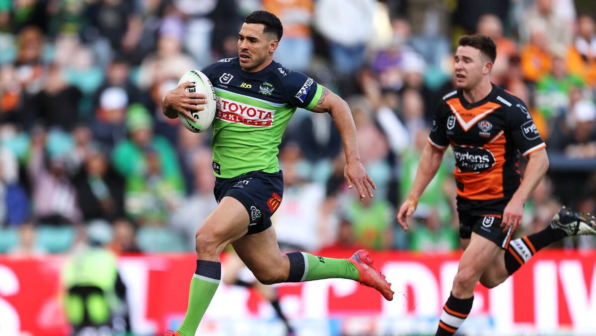 Raiders halfback Jamal Fogarty revealed he wasn't happy about being rested for the second half - but he knows it was to help them beat the Storm this week. Picture Getty Images