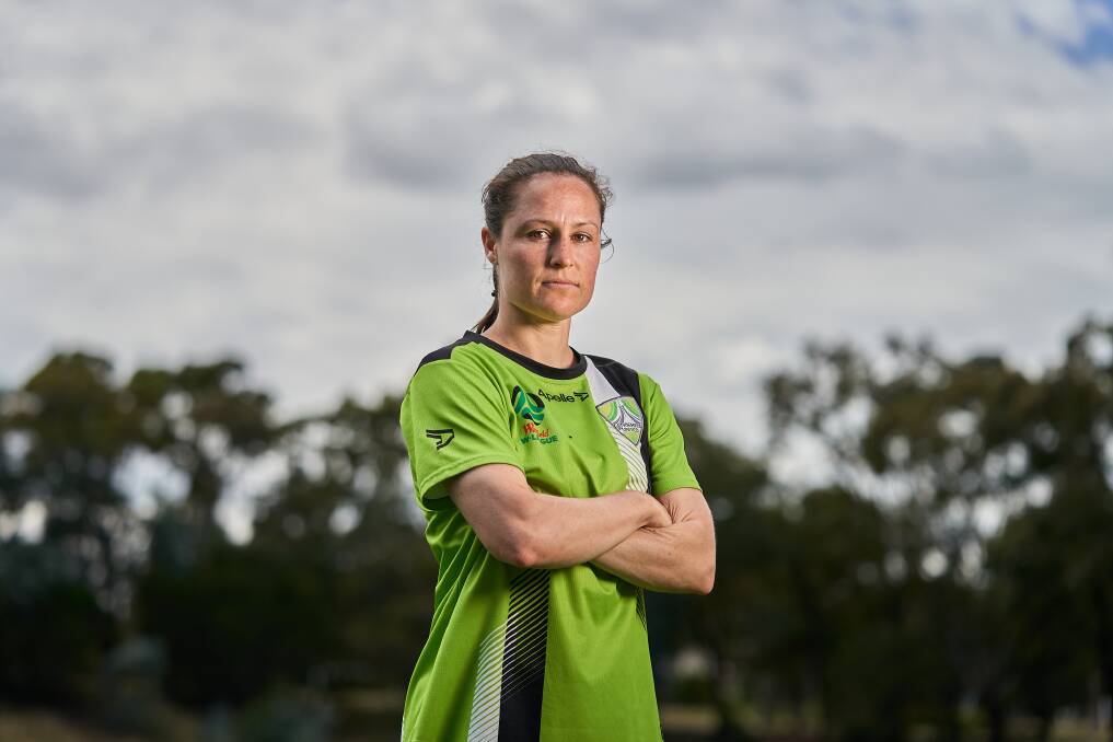 Canberra United captain Kendall Fletcher says she's at her best when she's leading. Picture: Matt Loxton