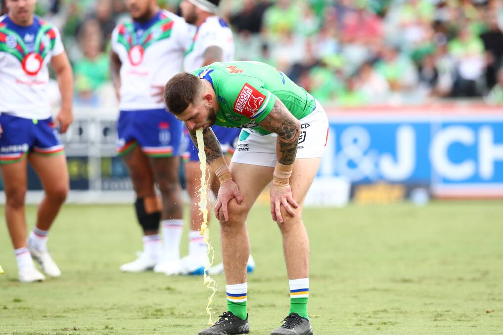 Curtis Scott produced one of the gutsiest efforts ever in a Raiders jersey. Picture: Keegan Carroll