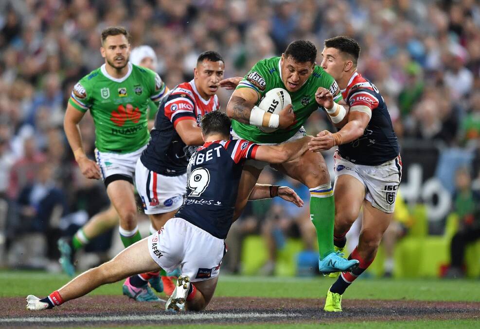Raiders prop Josh Papalii would do anything to end Canberra's premiership drought. Picture: NRL Imagery