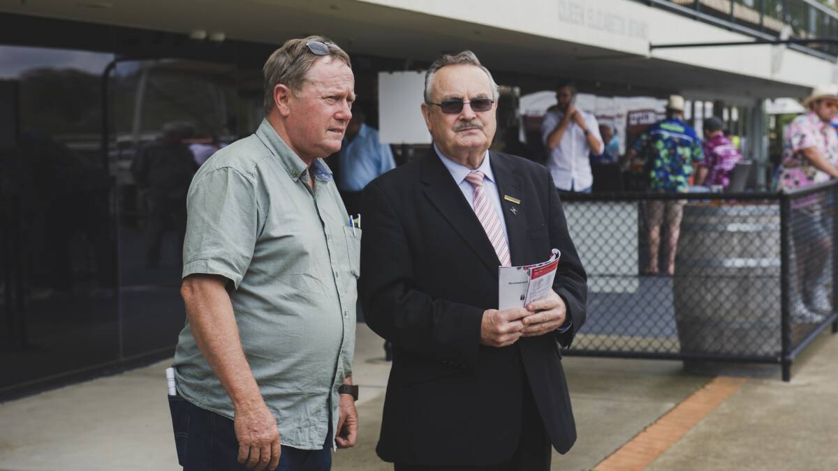 Canberra trainer Norm Gardner, left, has Upper House in the $500,000 Little Dance on Melbourne Cup Day. Picture by Dion Georgopoulos