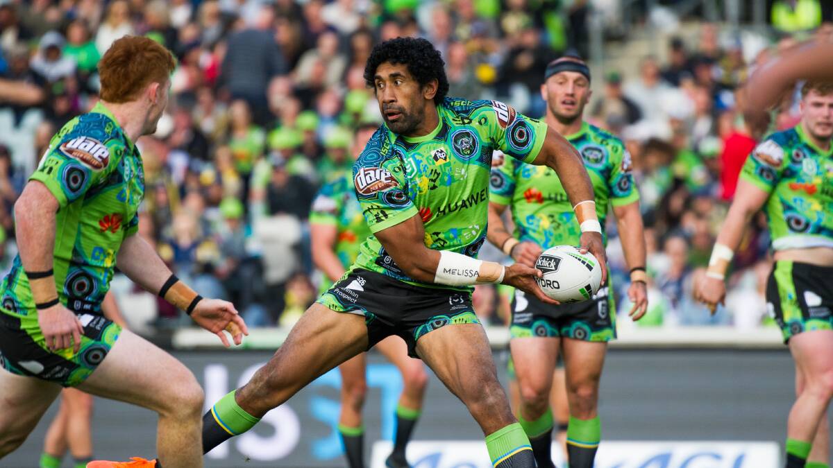 Former Raider Sia Soliola will see out the season with the Kangaroos before moving to Newcastle. Picture by Elesa Kurtz