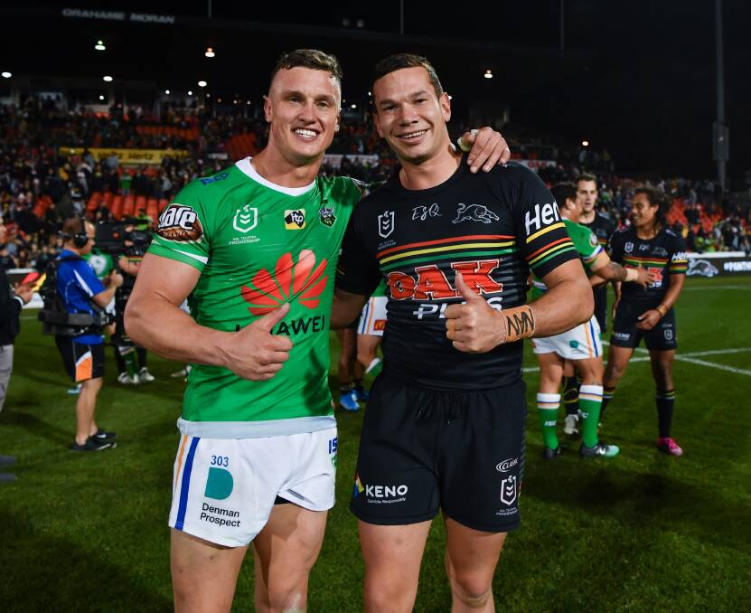Raiders star Jack Wighton was saddened by the racial abuse of ex-Raider Brent Naden. Picture: NRL Imagery