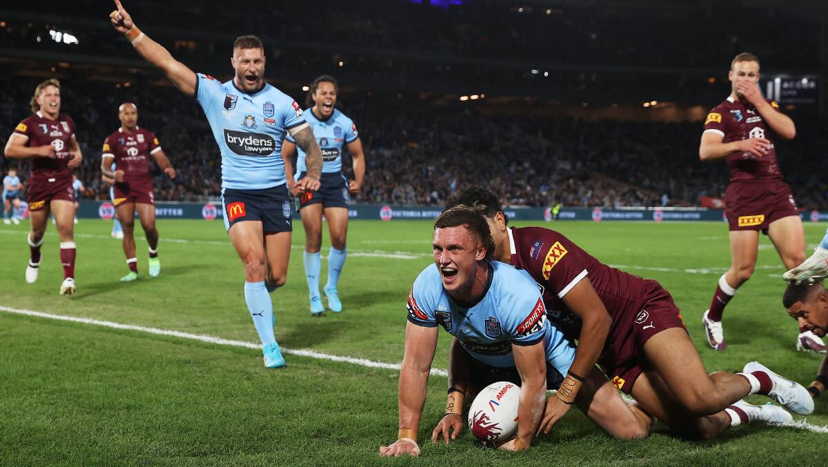 Raiders five-eighth Jack Wighton was the Blues' best player in Origin I - despite many thinking he shouldn't have even been in the side. Picture: Getty Images