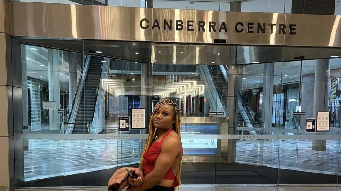 The Cameroon wrestler came to Canberra because it was the capital. Picture Instagram