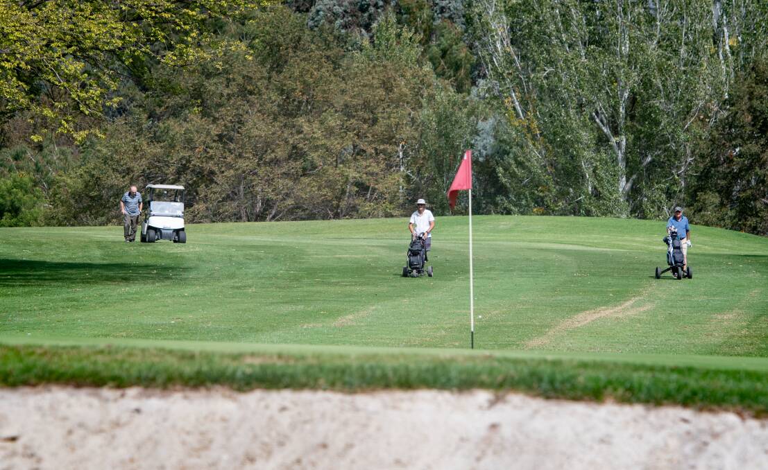 Socially distant golf can continue at the moment. Picture: Elesa Kurtz