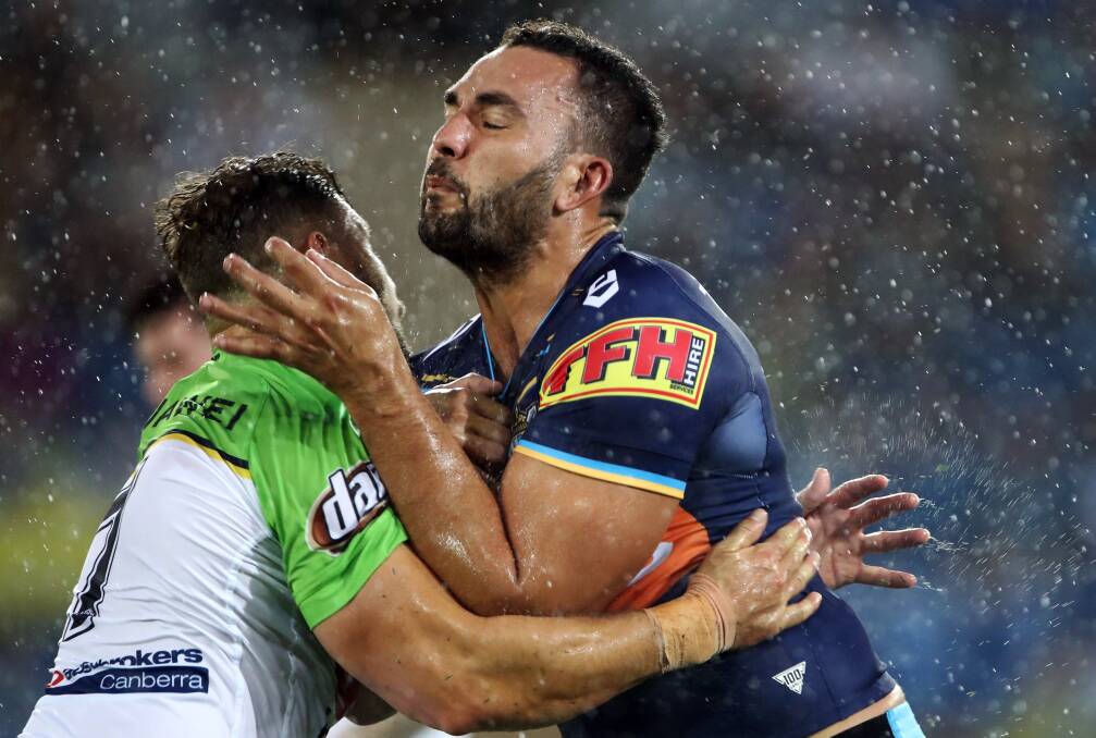 The Raiders are on the verge of signing Titans captain Ryan James. Picture: NRL Imagery