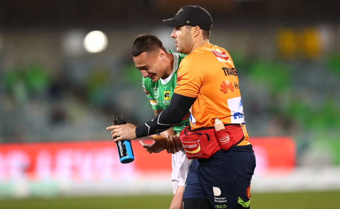 Raiders fullback Charnze Nicoll-Klokstad will miss just one or two weeks. Picture: NRL Imagery
