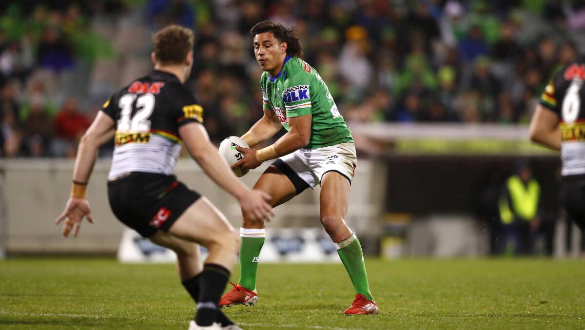 Raiders prop Joe Tapine has formed a deeper relationship with coach Ricky Stuart - and it's helped drive him to greater heights. Picture: Keegan Carroll