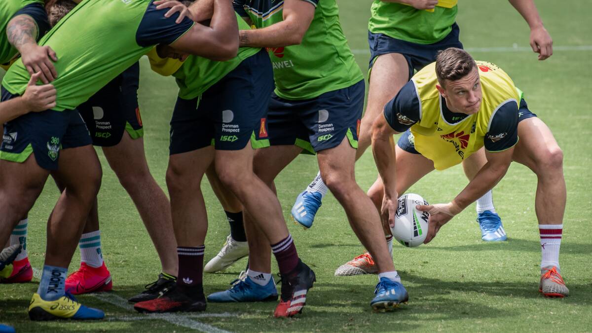 Raiders five-eighth Jack Wighton says they're prepared to have a target on their back. Picture: Karleen Minney