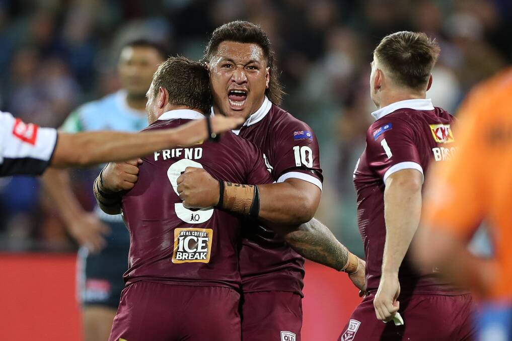 Did someone wake Maroons prop Josh Papalii up and make him mad? Picture: Getty Images