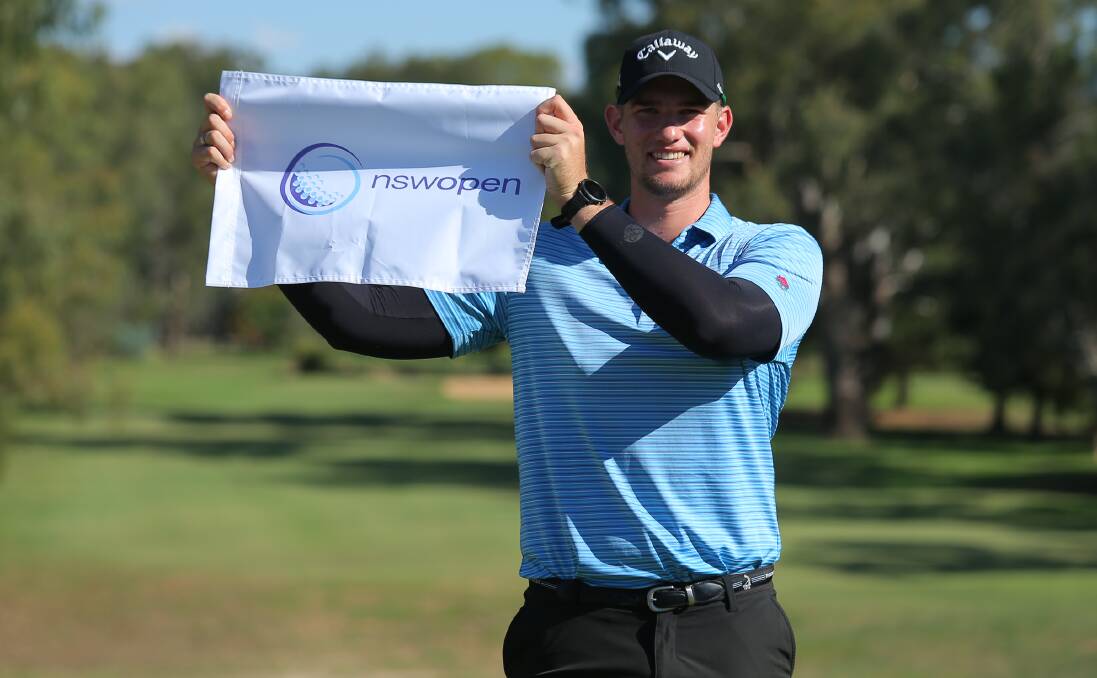 Canberra golfer Josh Armstrong wins his first tournament as a professional. Picture: Golf NSW